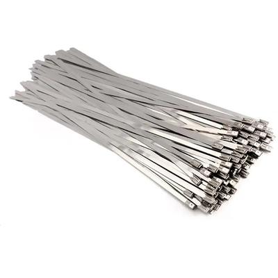 4.6mm Width 100/200/300mm Stainless Steel Metal Cable Ties 20PCS Wires Self-Lock Zip-Exhaust Multifunctional Locking Cable Tie