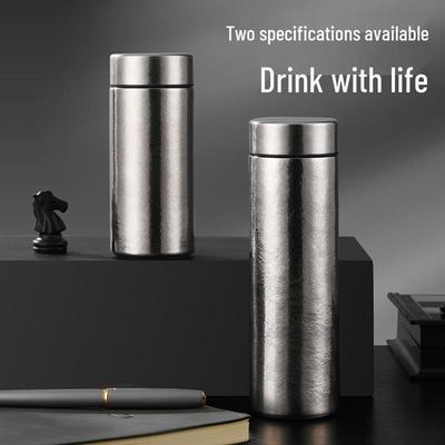 Portable Pure Titanium Double-Layer Insulated Water Cup for Men and Women – Cold Retention, All-Titanium Design