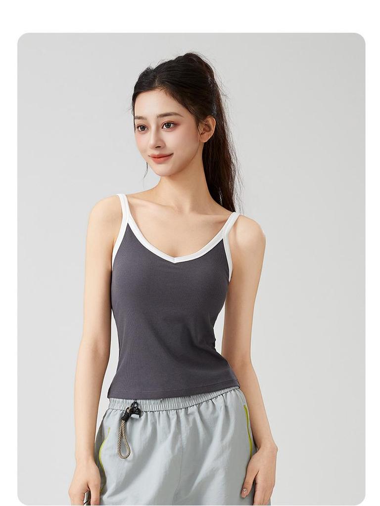 Women's Cooling Tank Top with Built-in Bra, Thin Straps, Sleeveless, Shapes Back, and Conceals Underarm Area