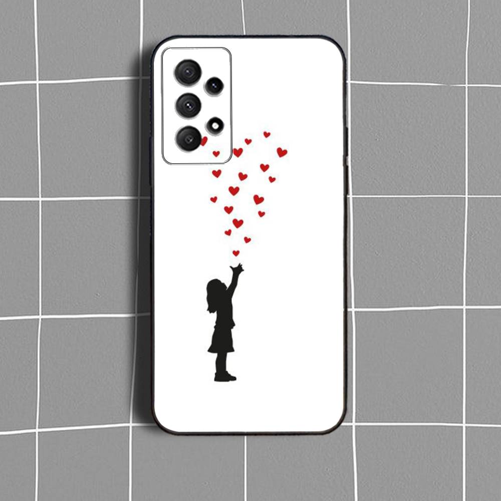 G-Graffiti A-Artist Banksy-S Phone Case For Samsung Galaxy A 91,80,73,72,71,53,52,51,22,5G Shockproof Soft Black Cover
