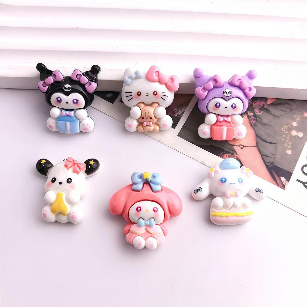 Cartoon Little Gull DIY Accessories: Gift Box for Phone Case, Hair Clip, Keychain, and Shoe Buckle