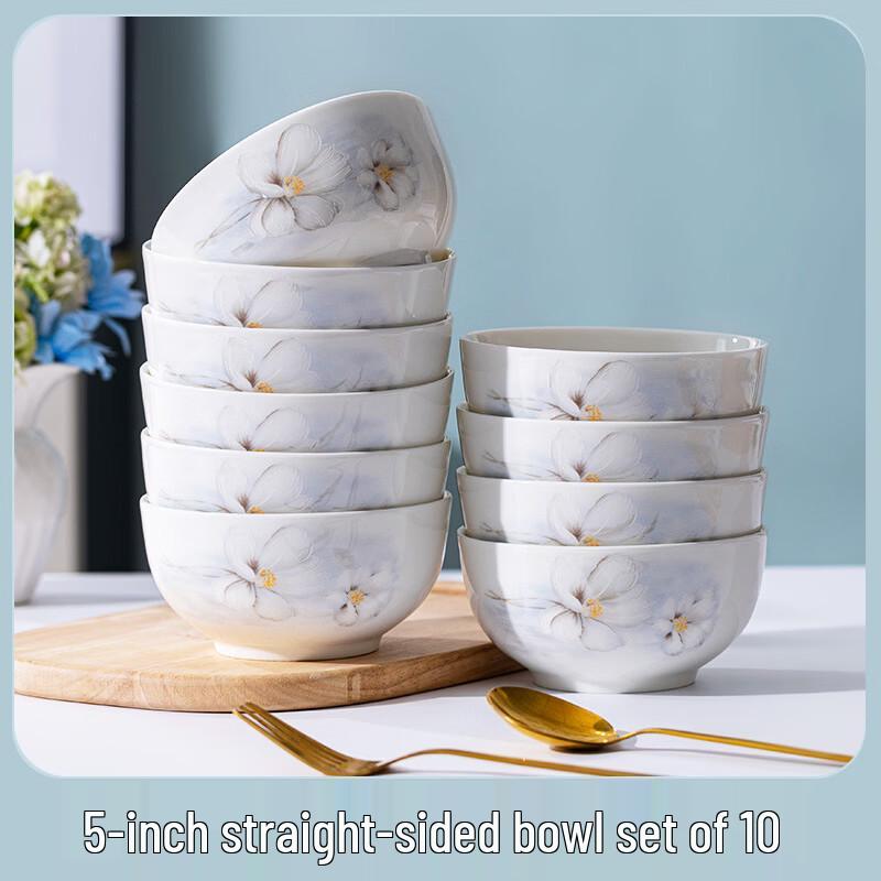 

Bailan Yingxue Simple Enamel Bowl Set