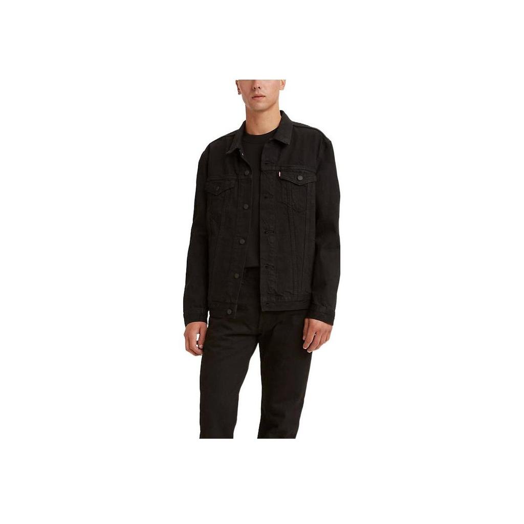 Levis FW22 Solid Button Long Sleeve Jacket Men Jackets Black 72334-0144