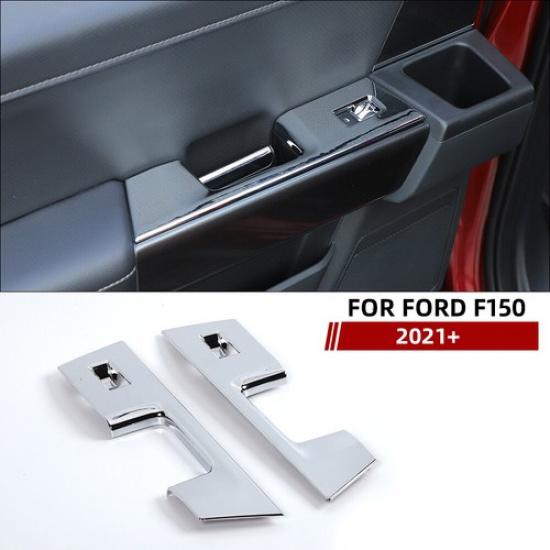 Interior Rear Door Window Lift Switch Panel Trim Cover For Ford F150 +Chrome