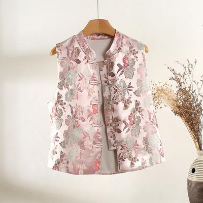 Retro Buckle Vest 2025 Early Spring High-end Temperament Stand-up Collar Vest Vest