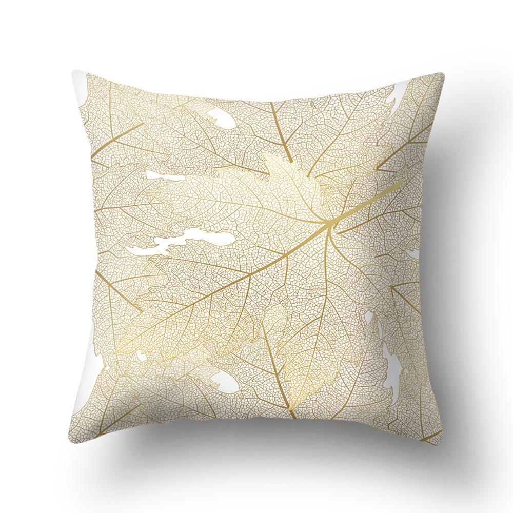 Golden Geometric Puzzle Array Pillow Car Pillow Long Pillow Cushion
