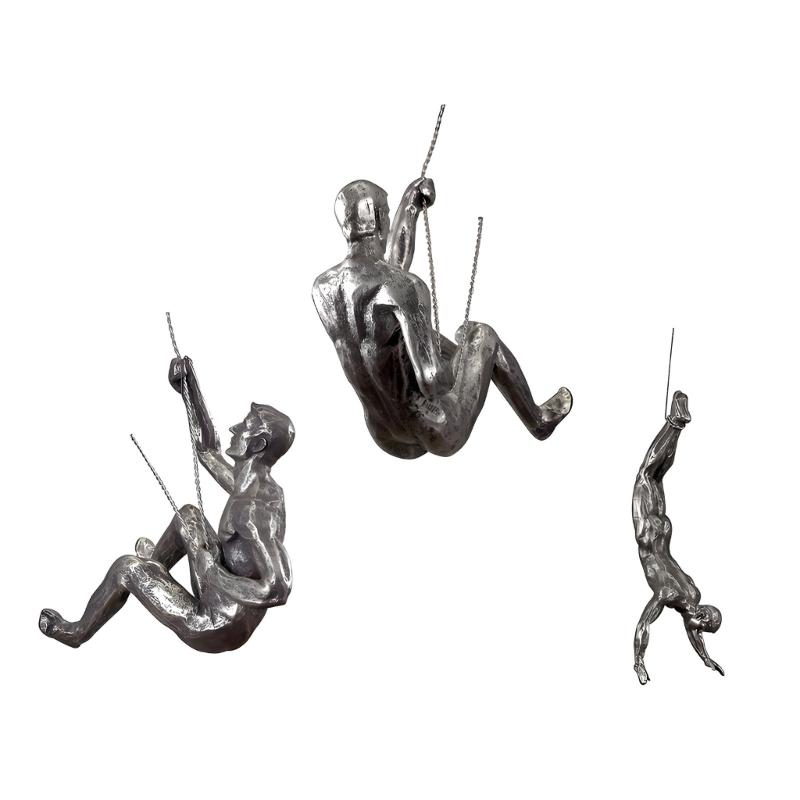 Sportfiguren Wandkunst, Erhabene 3D-Sportlerfigur für die Innenraumgestaltung mit klarem Thema und starkem visuellen Charakter