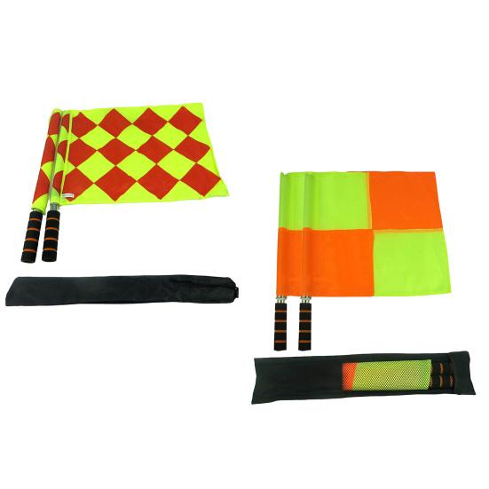 1 Pair Trial Flag Comfortable Handle Fine Workmanship Compact 2 Piece Referee Linesman