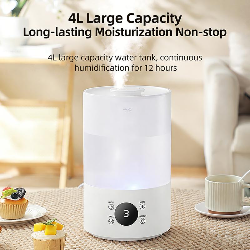 4L Large Capacity Air Humidifier with Remote Control Timer Plant Mist Aroma Diffuser for Home Office - Humidifier