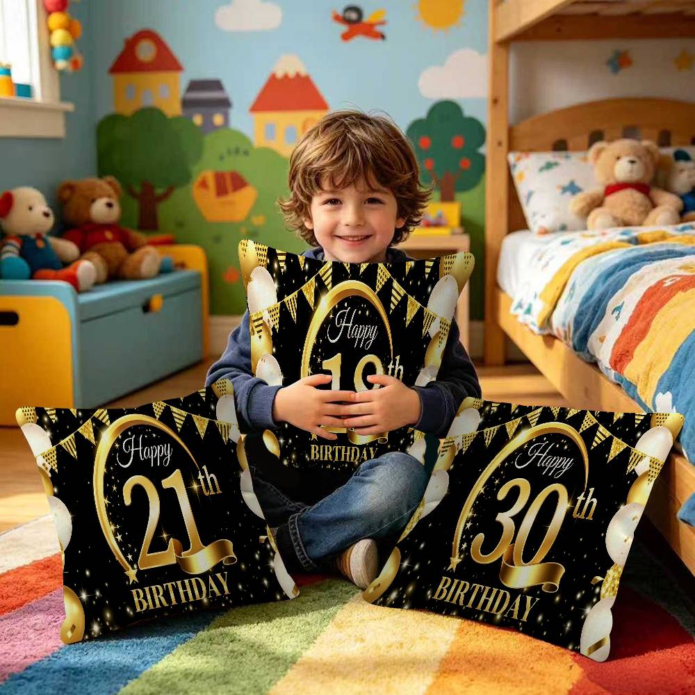 18 21 30 40 50 60 70 80 90th Anniversary Party Cushion Cover Car Throw Pillow Case For Sofa Car Christmas Gift