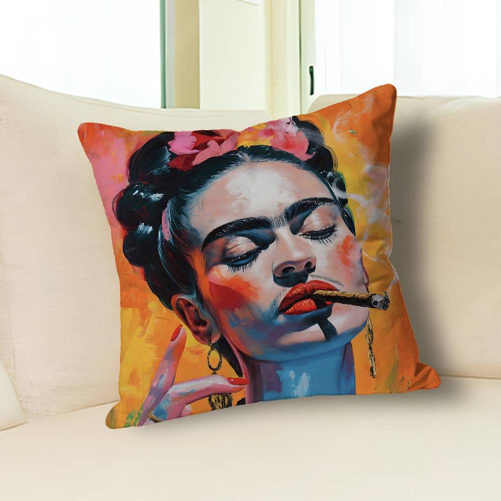 Fashion F-FridaS-S K-Kahlos Various Sizes Square Pillow Case For Car Home Bedchamber Decor Custom Valentine Gift