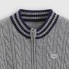 Women's Embroidered Logo Wool Blend Cable Knit Sweater