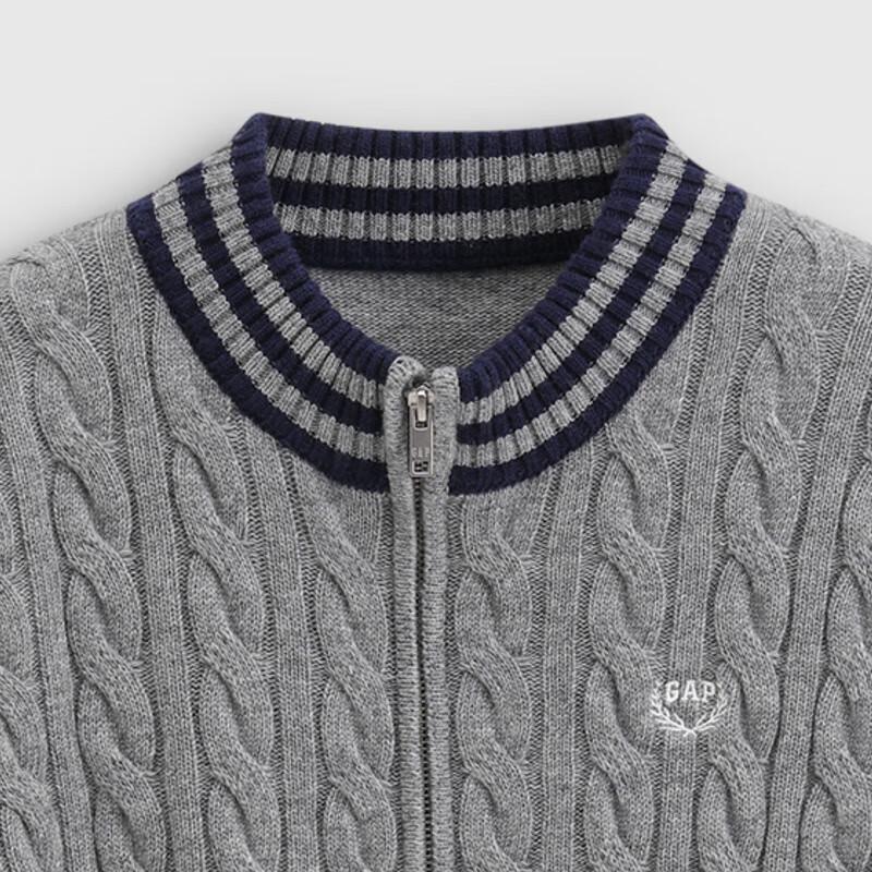 Women's Embroidered Logo Wool Blend Cable Knit Sweater