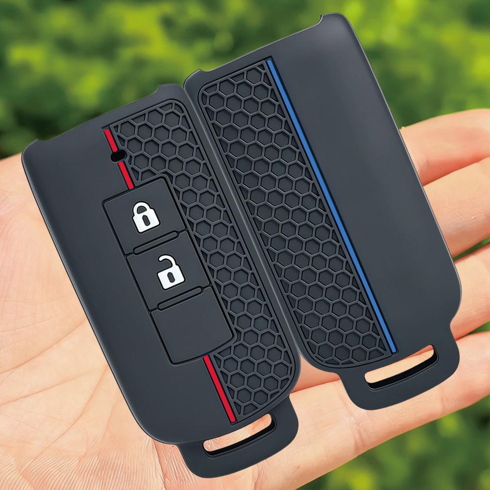 2 Button Key Cover For Mitsubishi Xpander Outlander ASX Pajero Eclipse Cross Montero Silicone Remote Car Key Case Cover Shell