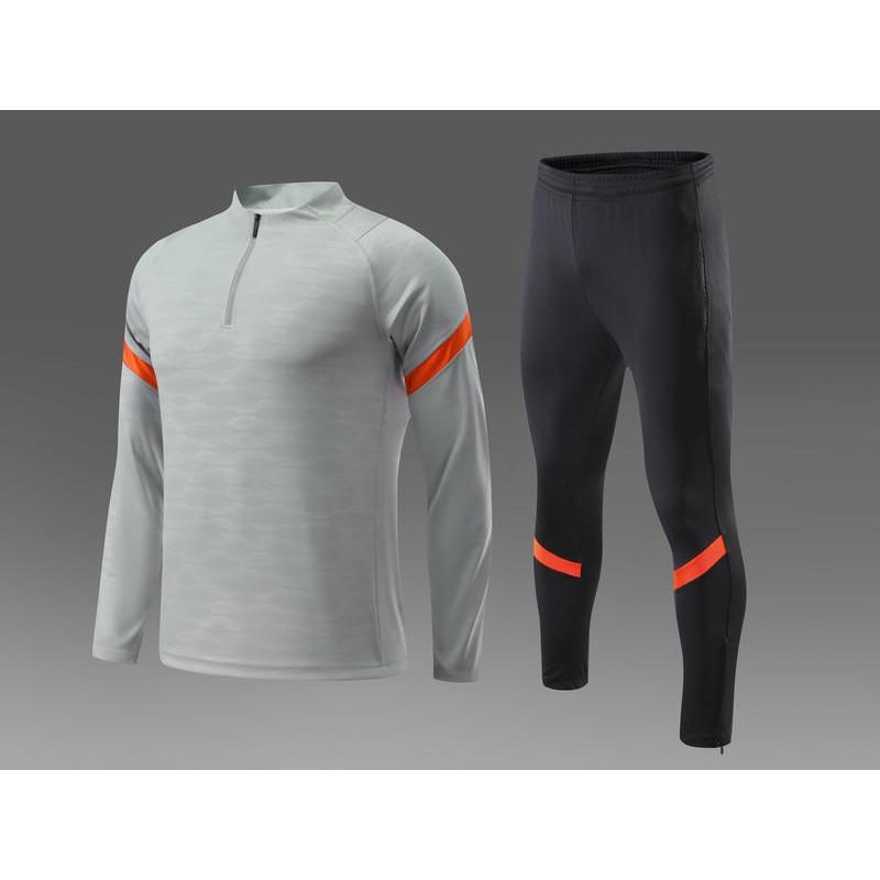 Unisex Long Sleeve Half-Zip Sport Training Set Running Football Basketball Outdoor Fitness