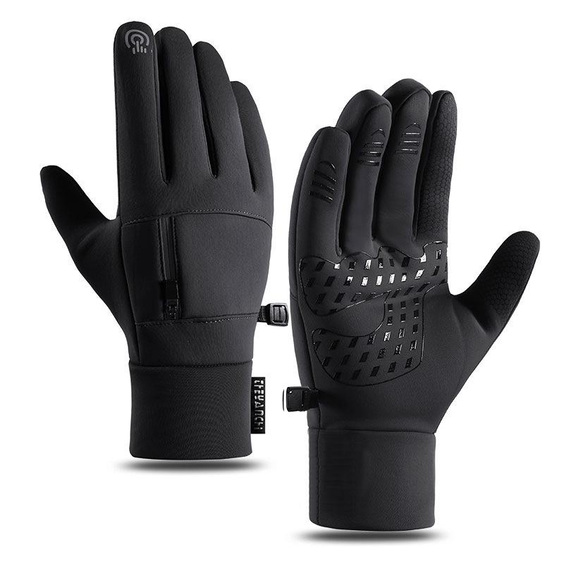 Men's and Women's Winter Cycling Touchscreen Gloves - Windproof, Warm, Waterproof, Silicone-Grip for Outdoor Sports & Fishing.