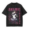 Horké Mahou Shoujo Homura Akemi Grafický Potisk Vintage Prané Tričko Pánské Dámské Bavlna Streetwear Móda Oversized Letní Nové Tričko