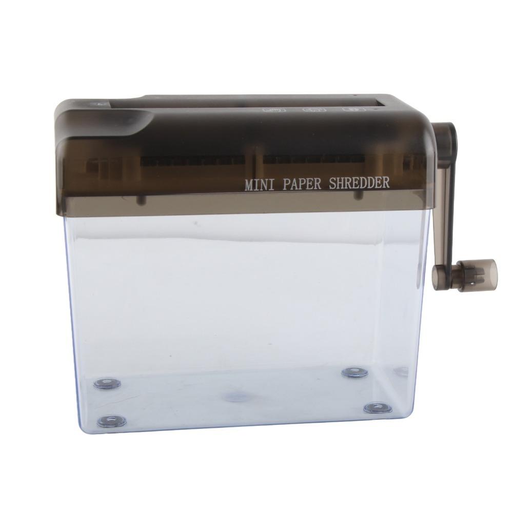 Black Manual Paper Shredder ABS Mini Hand Shredder Mini Hand File Shredder For Home