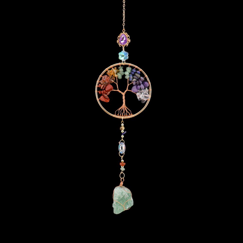 Amethyst Life Tree Dream Catcher Car Ornament Wind Chime T133