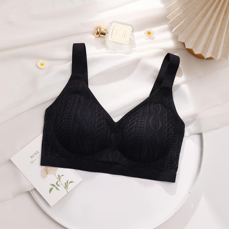 

Бесшовный спортивный бюстгальтер без косточек для женщин - Утягивающий, Предотвращающий обвисание, Боковая поддержка, Большой размер 4XL (180-200 lbs) чёрный