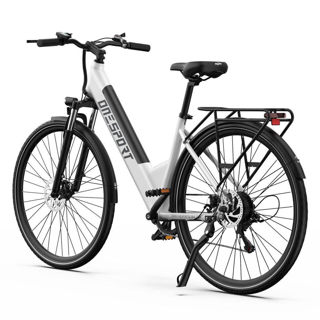 ONESPORT OT12 Multi Terrain Electric Bicycle 250W Motor 36V13Ah Battery E-Bike With TowSeat 27.5 Inch Road Tires Outdoor Adult Electric Bike