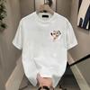 Men Modern Cotton T Shirt Short Sleeve Casual Solid Color Round Neck Top Soft Skin Friendly Breathable Tee for Summer