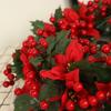 Red Artificial Wreath Garland for Front Door Ornament