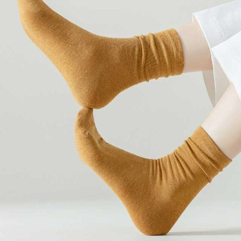Women's Plain Socks, Medium-high Elasticity, Fashion Socks