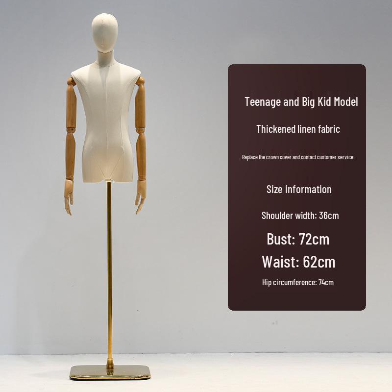 Big Kids' Clothing Store Teen Half-Body Mannequin - Male/Female Display Stand