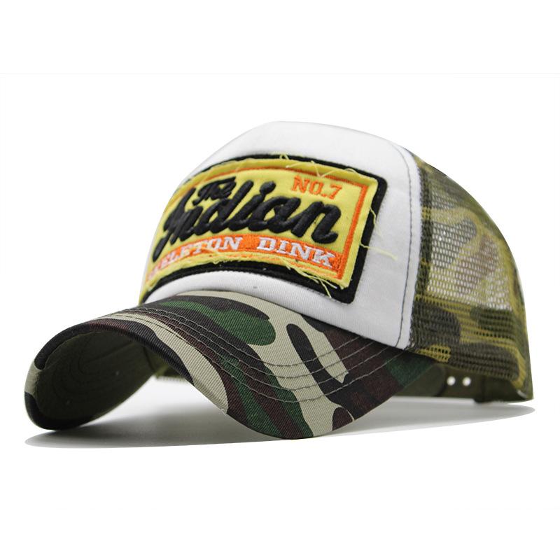 Outdoor Embroidery Camouflage Baseball Hat Sunscreen Men'S Net Hat A Military