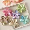 Yousheng Hair Claw Flower Shape Stable Grip Summer Back Head Hair Clip Vibrant Color Non-Slip Shower Hair Claw Hair