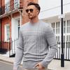 Men S Plus Size Crew Neck Long Sleeve Knit Sweater