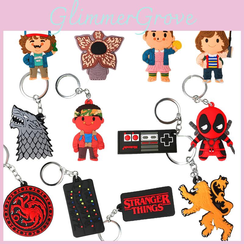 Unique Stranger Things Deadpool Pvc Keychain For Fans Of The Series Durable And Stylish!