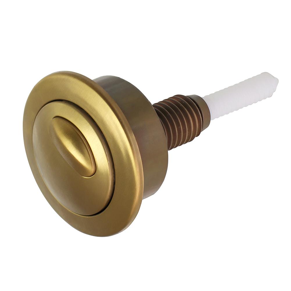 Elegantní kartáčované zlaté splachovací tlačítko pro WC pro systém Twyford 49 Dual Flush