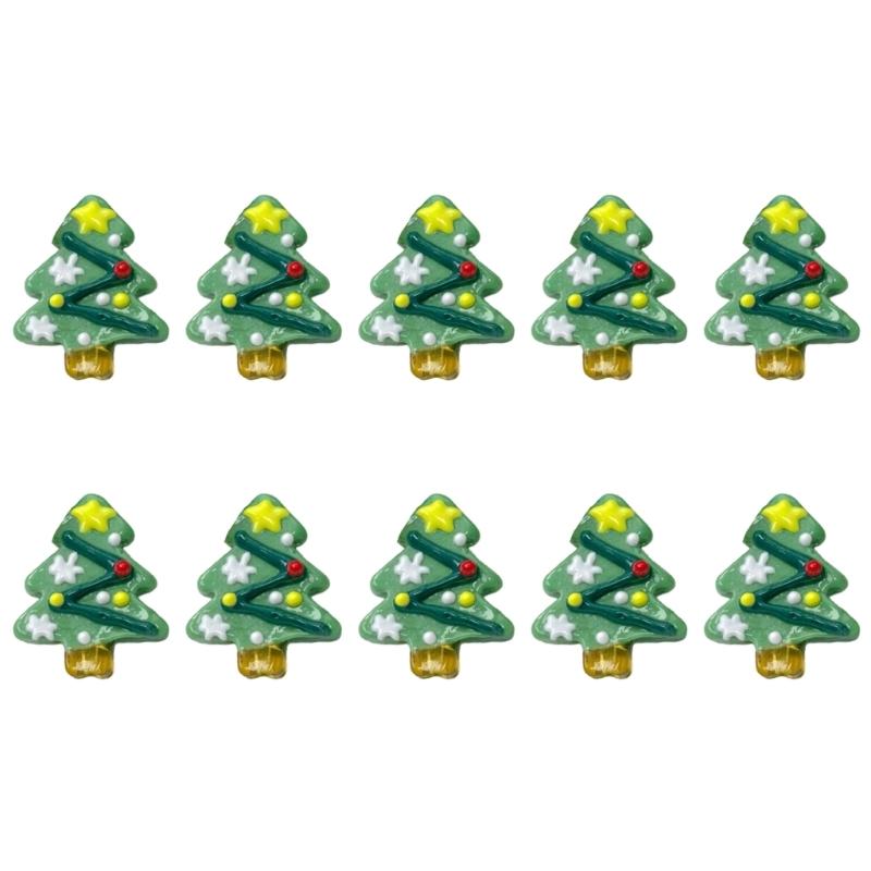 10Pcs Christmas Tree Glass Beads For Christmas Ornament Handmade Bracelets
