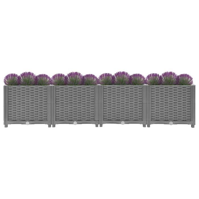 VidaXL Lit Surélevé, Jardinière pour Légumes Herbes, Bac à Plantes de Jardin, Pot de Fleurs d'Extérieur, Boîte de 153296