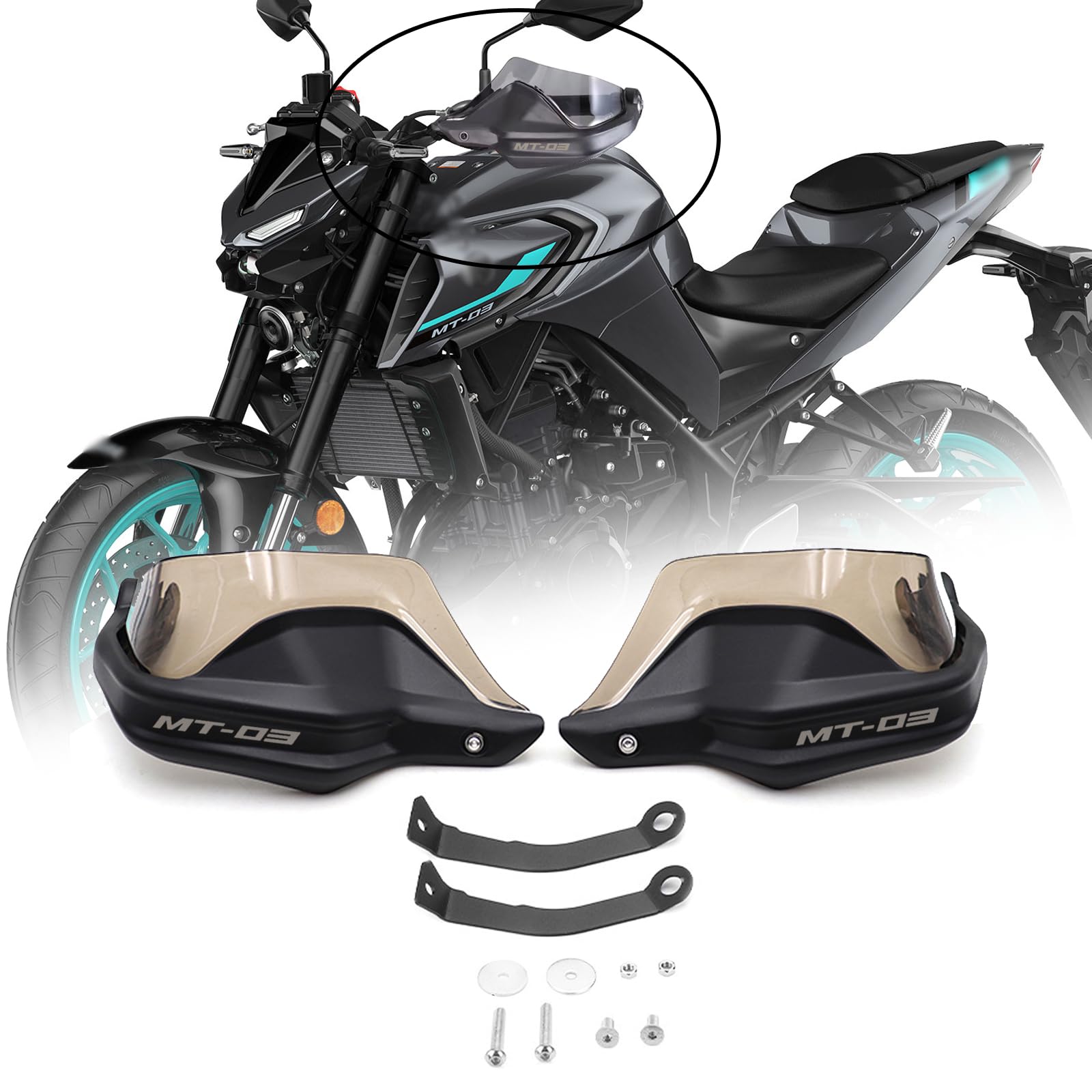 

MAORANG Для MT03 MT-03 2024 Защита рук мотоцикла Защита рук Ветровое стекло Двуручная Ветрозащитная mt-03 2015-2025 Аксессуары для мотоциклов (коричневый)