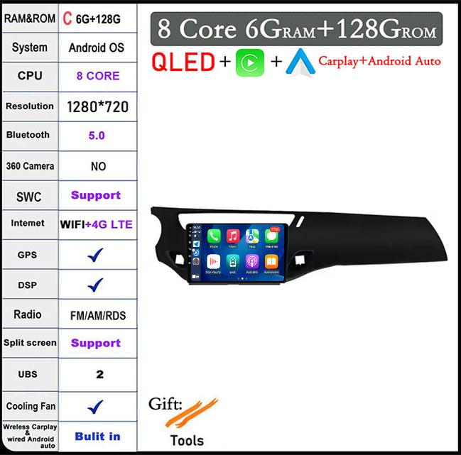 9 Inch For Citroen C3 DS3 2010 -2016 Car Radio Carplay Android Auto Screen Stereo 4G Wf BT DSP RDSNavigation GPS DSP