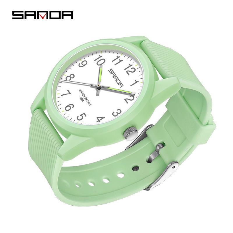SANDA Fashionable Teen Quartz Watch - Versatile Small Dial for Men & Women