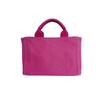 Prada Canvas Canapa Tote Bag Denim Pink Women BN2439 Used