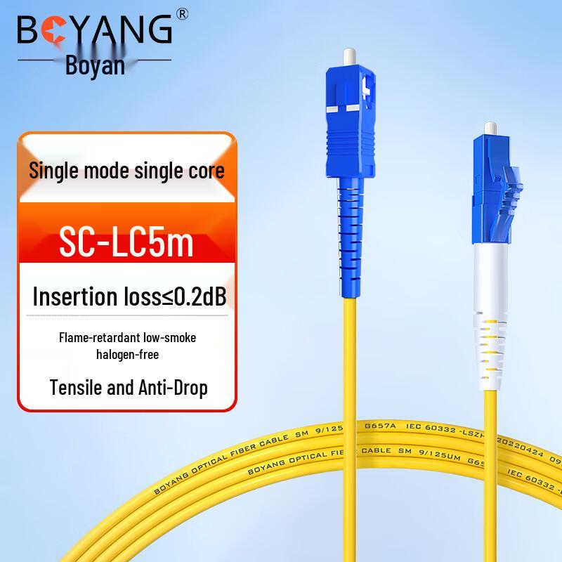 Boyang Telecom-Grade Single-Mode Fiber Optic Patch Cord