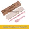Eco-Friendly Wheat Straw Tableware Set: Portable Fork, Spoon, Chopsticks (3-Piece) + Cup, Bowl, Plate (6-Piece) - Ideal Promotional Gift