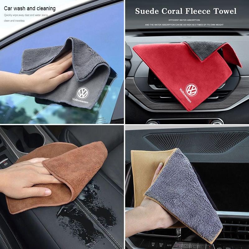 For Volkswagen NKSMicrofiber Towel Car Cleaning Care Accessories For Volkswagen VW Polo Golf T5 Caddy T4 Touran Golf GTI Passat Scirocco GTD GTE