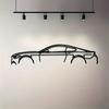Wrought Iron Racing Car Silhouette Wall Art, Metal Sculpture for Home Decor, Garage Man Cave Gift, Outdoor Garden Decoration