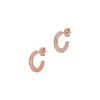 Rose Gold Tone Sterling Silver Hoop Earrings EG3590221