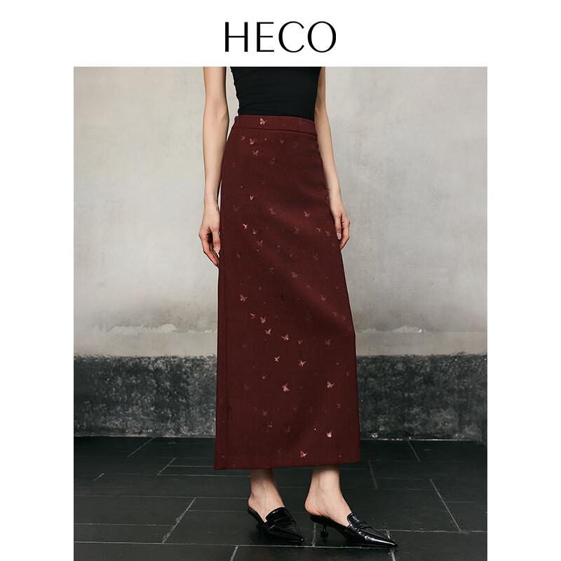 HECO Butterfly Embossed New Chinese Style A-line Skirt M