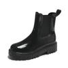 Fashion New Women's Shiny Color Fashion Rain Boots Four Seasons Wearable Water Shoes Ladies Outdoor Waterproof Mid-tube Ankle Boots
