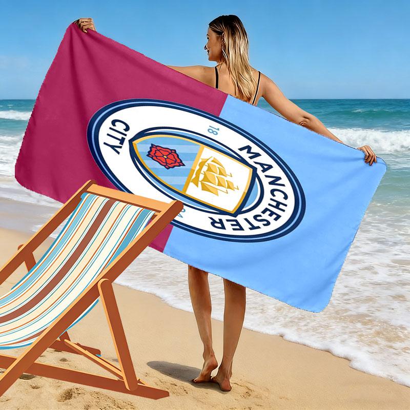 MCFC poster Print Beach Towel, Large Soft Quick Dry Towel for Beach Camping Swimming