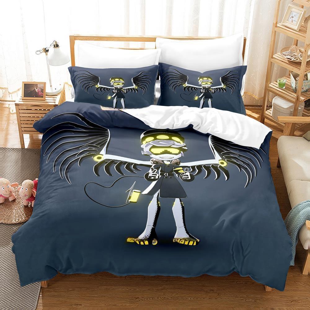 Fashion 3D Printing Anime Murder Drones Bedding Set Cartoon three-piece Set Adult Kid Bedroom Duvet Cover Sets Home Textiles