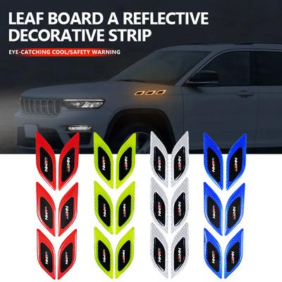 For Car Side Fender Reflective Safety Strip Stickers Auto Warning Reflector Sticker GRsport Hilux Aygo Yaris Corolla Rav4